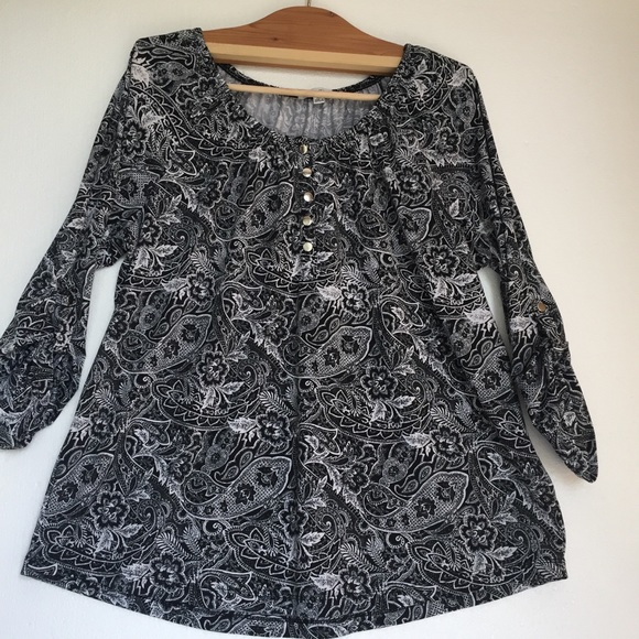 Notations Tops - Notations Blouse 3/4 Sleeve Size XL